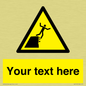 Custom Warning unstable cliff edge